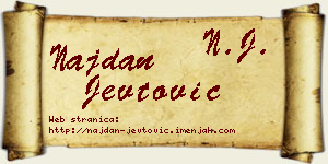 Najdan Jevtović vizit kartica